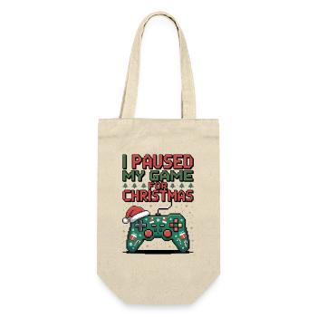 J’ai mis mon jeu en pause pour Noël - Sac à bouteille - nature - Devant