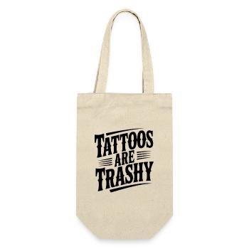 Tattoos sind Müll - Geschenkbeutel für Flaschen - Natur - Vorne