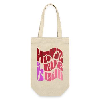 Faites l’amour fort - Rétro des années 70 - Sac à bouteille - nature - Devant