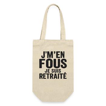 I don't care, I'm retired, funny humor, gift - Gift Bag for Bottles - nature - Front