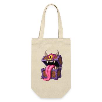Imiter le coffre de monstre avec langue et œil – Dessin animé - Sac à bouteille - nature - Devant