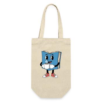 Cartoon Book Coffee Books Reading - Gift Bag for Bottles - nature - Front