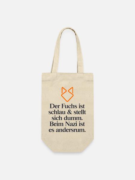 STATEMENT GEGEN RECHTS - Geschenkbeutel für Flaschen - Natur
