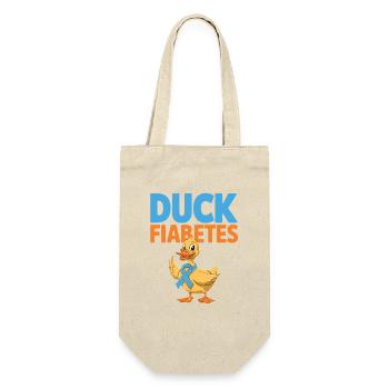 Duck Fiabetes Duck Diabetes Awareness Blue Ribbon - Gift Bag for Bottles - nature - Front