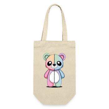 Kawaii Pastel Goth Patched Bear - Gift Bag for Bottles - nature - Front