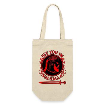 See You in Valhalla Krieger - Geschenkbeutel für Flaschen - Natur - Vorne