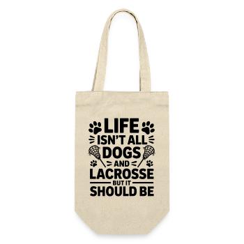 Lacrosse Saying Dogs Funny Lacrosse Gift - Gift Bag for Bottles - nature - Front