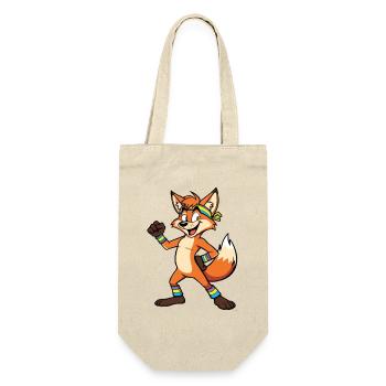 Fuchs Fitness Groove - Geschenkbeutel für Flaschen - Natur - Vorne
