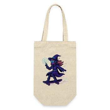 Neon witch on the skateboard - Gift Bag for Bottles - nature - Front