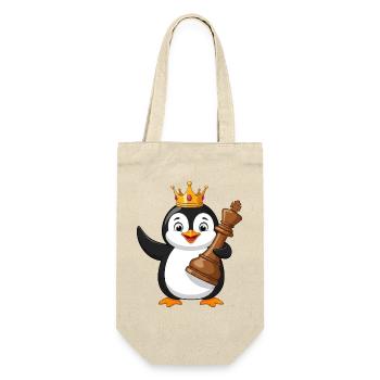 drôle pingouin joueur d’échecs dessin animé joie - Sac à bouteille - nature - Devant