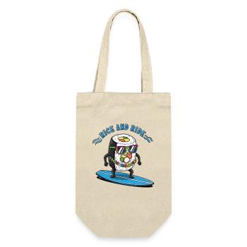 Reis Surf Sushi Design Rice and Ride - Gift Bag for Bottles - nature - Front