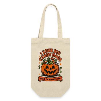 J’aime les gros sacs de bonbons drôle Halloween disant - Sac à bouteille - nature - Devant