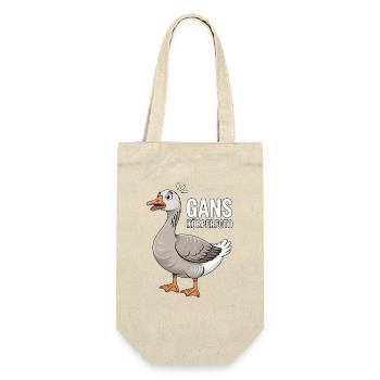 Ganskörperfoto Lustige Gans Wortspiel - Geschenkbeutel für Flaschen - Natur - Vorne
