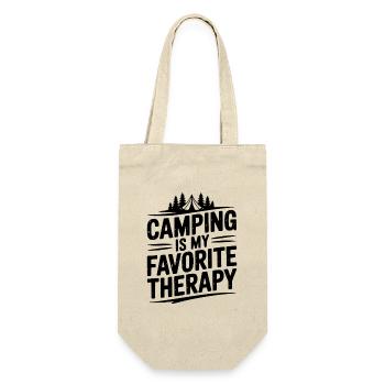 Camping Is My Favorite Therapy - Gift Bag for Bottles - nature - Front