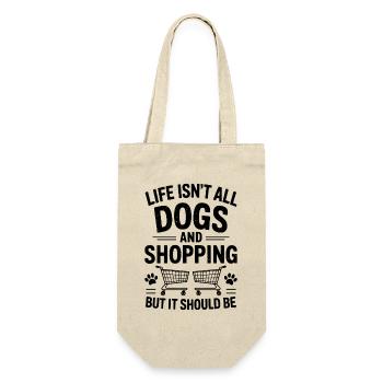 Shopping Saying Dogs Funny Shopping Gift - Gift Bag for Bottles - nature - Front