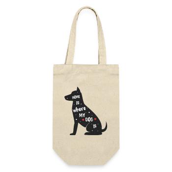 La maison est là où se trouve mon chien – design à pois - Sac à bouteille - nature - Devant
