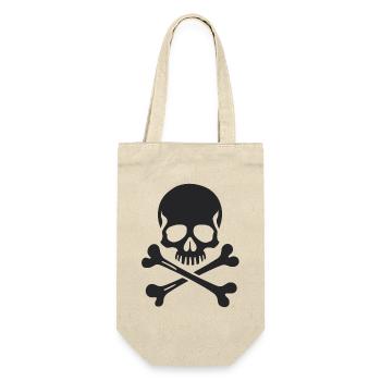 Crâne Jolly Roger classique - Sac à bouteille - nature - Devant