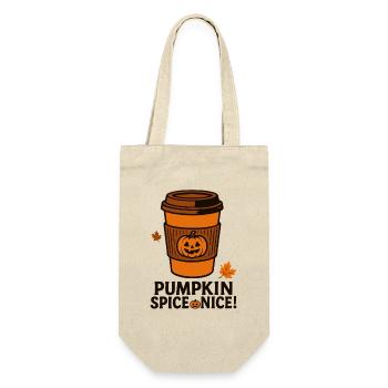 Pumpkin Spice Schöner lustiger Kaffee Halloween Kostüm - Geschenkbeutel für Flaschen - Natur - Vorne