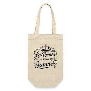 Les Reines sont nées en janvier Anniversaire - Sac à bouteille - nature - Devant