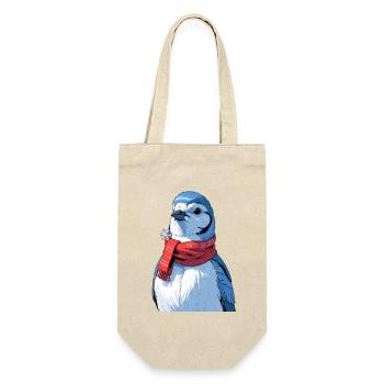 Winter Bird with Red Scarf - Gift Bag for Bottles - nature - Front