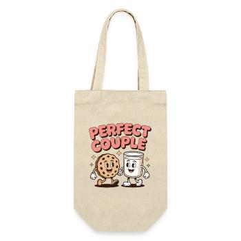 Couple parfait Cookie Lait Duo Dessin animé Art - Sac à bouteille - nature - Devant