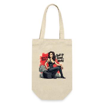 Tuned for Trouble - Retro Auto Girl Design - Sac à bouteille - nature - Devant