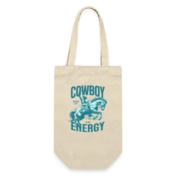 Vintage Cowboys and Tequila Shirt Retro Western - Gift Bag for Bottles - nature - Front