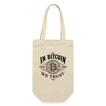 Dans Bitcoin We Trust – Crypto Vintage Btc - Sac à bouteille - nature - Devant