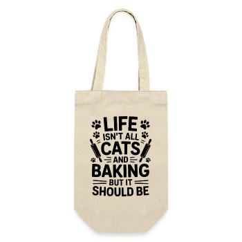 Pâtisserie Dire Chats Drôle Pâtisserie Cadeau - Sac à bouteille - nature - Devant