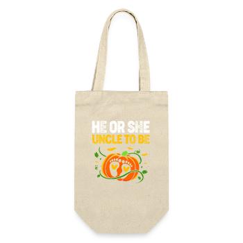 Gender Reveal Halloween Babyshower - Geschenkbeutel für Flaschen - Natur - Vorne