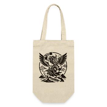 Chinese Thunder God Winged Demon Warrior - Gift Bag for Bottles - nature - Front