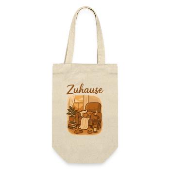 Zuhause Gemütliches Wohnzimmer - Geschenkbeutel für Flaschen - Natur - Vorne