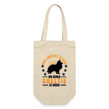 Sheltie nicht besitzen Shetland Sheepdog - Geschenkbeutel für Flaschen - Natur - Vorne