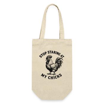 Drôle de coq arrête de regarder mes poussins Vintage - Sac à bouteille - nature - Devant