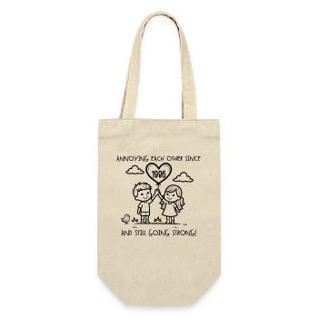 Jahrestag der gegenseitigen Belästigung seit 1986 - Geschenkbeutel für Flaschen - Natur - Vorne