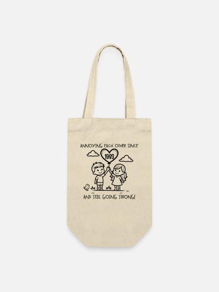 Jahrestag der gegenseitigen Belästigung seit 1983 - Geschenkbeutel für Flaschen - Natur