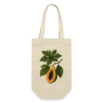 Vintage Botanische Papaya Frucht Illustration - Geschenkbeutel für Flaschen - Natur - Vorne
