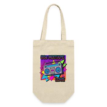 80s Mixband Boombox Neon Vibes - Gift Bag for Bottles - nature - Front