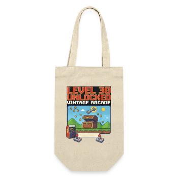 Level 30 Unlocked Vintage Arcade - Gift Bag for Bottles - nature - Front