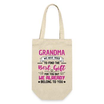 Süße Oma Sagt Großmutter Liebe - Geschenkbeutel für Flaschen - Natur - Vorne