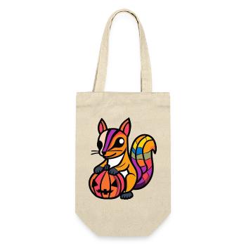 Eichhörnchen Halloween Zombie - Geschenkbeutel für Flaschen - Natur - Vorne