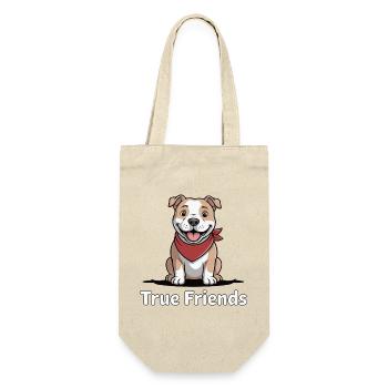 True Friends Dog Bandana - Gift Bag for Bottles - nature - Front
