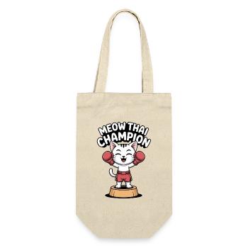 Meow Thai Champion - Gift Bag for Bottles - nature - Front