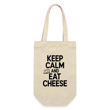 Restez calme et mangez du fromage - Sac à bouteille - nature - Devant