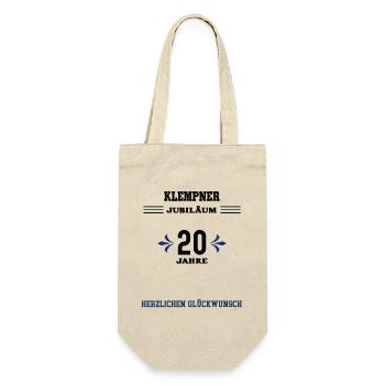 Plumber 20th anniversary Twentieth anniversary - Gift Bag for Bottles - nature - Front