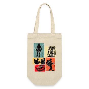 Hiking Hiking Nature Mountains - Gift Bag for Bottles - nature - Front