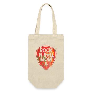 Rock 'n Roll Mom Music Guitar Rock Band - Geschenkbeutel für Flaschen - Natur - Vorne