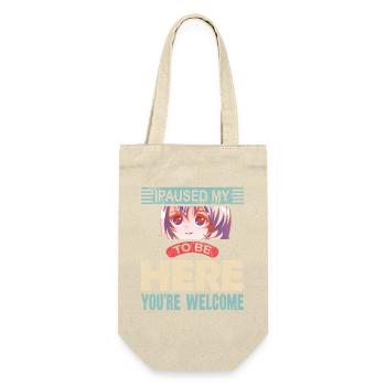I paused my favorite anime to be here - Gift Bag for Bottles - nature - Front