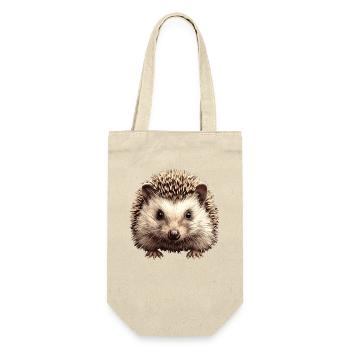 Igel - Geschenkbeutel für Flaschen - Natur - Vorne