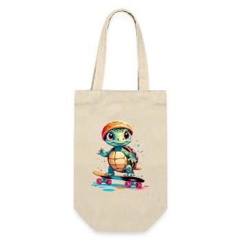 Turtle on skateboard - Gift Bag for Bottles - nature - Front